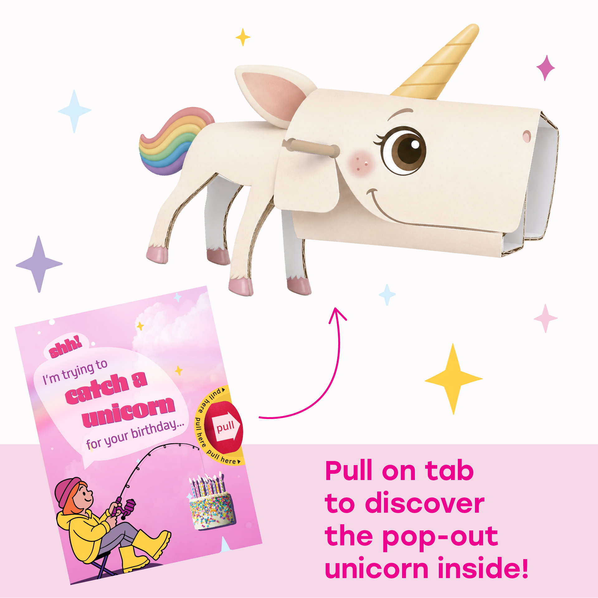 Shhh! I'm trying to catch a Unicorn for your birthday!